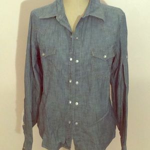 Denim Pearl snap shirt